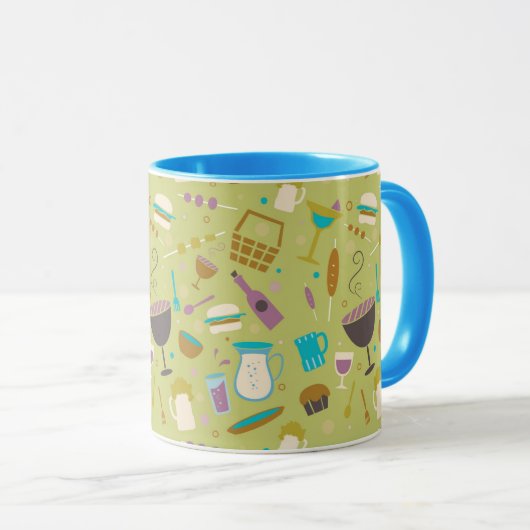 Barbecue Patroon Mok (Voorkant rechts)