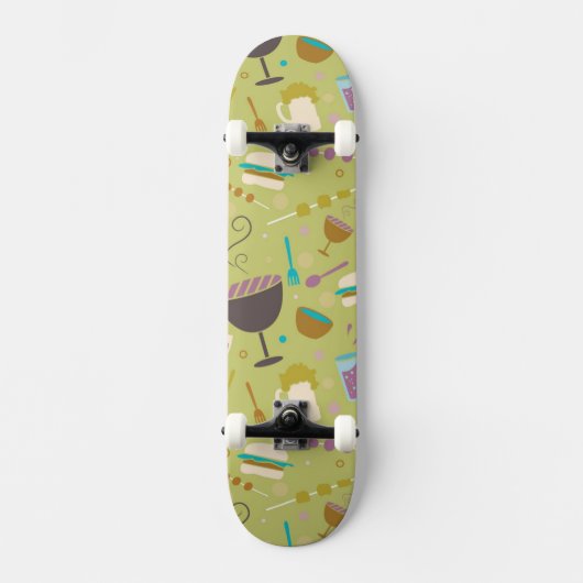 Barbecue Patroon Skateboard (Voorkant)