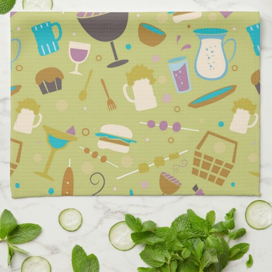 Barbecue Patroon Theedoek (Gevouwen)