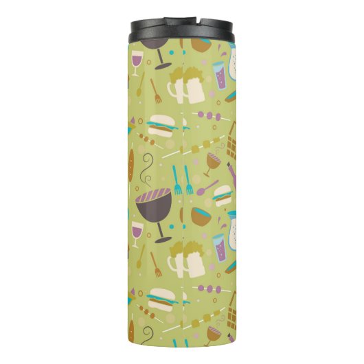 Barbecue Patroon Thermosbeker (Achterkant)