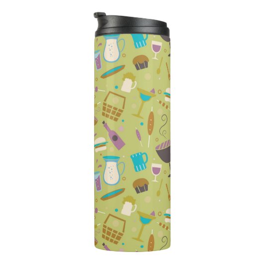 Barbecue Patroon Thermosbeker (Geroteerd rechts)