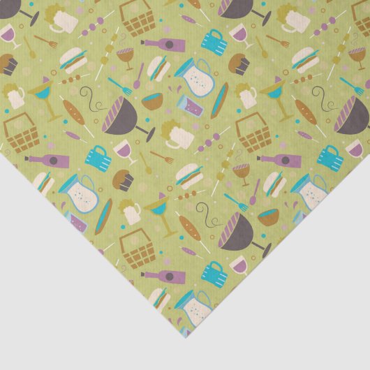 Barbecue Patroon Tissuepapier (Detail)