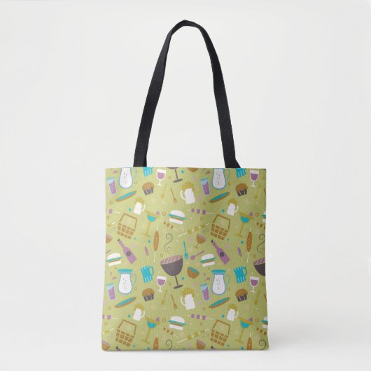 Barbecue Patroon Tote Bag (Voorkant)