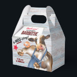 Barbecue Picknick Koe Grillen Garnalen Bedankdoosjes<br><div class="desc">Koe in Schort Garnalen Grillen.</div>