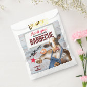 Barbecue Picknick Koe Grillt Garnalen Bedankzakje (Gezegeld)