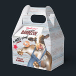 Barbecue Picknick Koe Grilt Garnalen Bedankdoosjes<br><div class="desc">Koe in Schort Grilt Garnalen.</div>