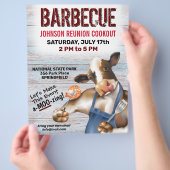 Barbecue Picknick Koei die Garnalen Grilt Flyer (Hand)