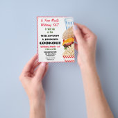 Barbecue Picknick Reünie Fast Food Gingham Flyer (Hand)