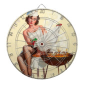Barbecue Pin-Up Girl Dartbord (Voorkant)