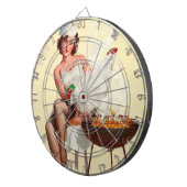 Barbecue Pin-Up Girl Dartbord (Voorkant Rechts)