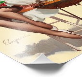 Barbecue Pin-Up Girl Foto Afdruk (Hoek)