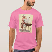 Barbecue Pin-Up Girl T-shirt (Voorkant)