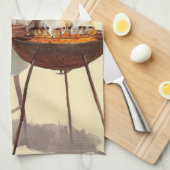 Barbecue Pin-Up Girl Theedoek (Quarter Fold)