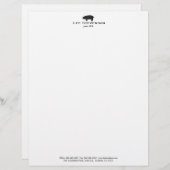 Barbecue Pork Pig Persoonlijk Briefhoofd (Voorkant / Achterkant)