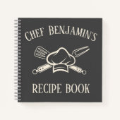 Barbecue Recept Aangepaste naam Chef Pet BBQ Notitieboek (Voorkant)
