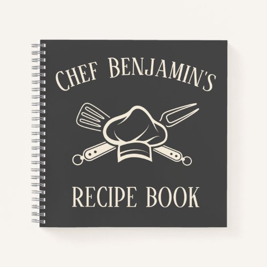 Barbecue Recept Aangepaste naam Chef Pet BBQ Notitieboek (Voorkant)