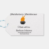 Barbecue restaurant keuken sociale media website o cadeaulabel (Achterkant Horizontaal)