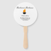 Barbecue restaurant keuken sociale media website o handwaaier (Achterkant)