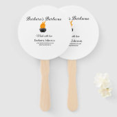 Barbecue restaurant keuken sociale media website o handwaaier (Voorkant en achterkant)