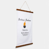 Barbecue restaurant keuken sociale media website o hangend wandkleed (Gebogen)