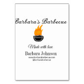 Barbecue restaurant keuken sociale media website o kaart (Achterkant)