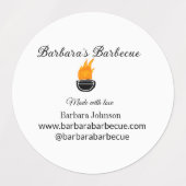 Barbecue restaurant keuken sociale media website o labels (Design 1)