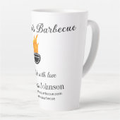 Barbecue restaurant keuken sociale media website o latte mok (Rechterhoek)