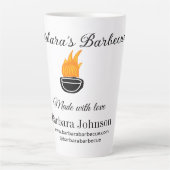 Barbecue restaurant keuken sociale media website o latte mok (Voorkant)