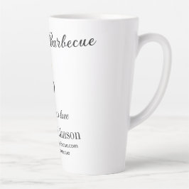 Barbecue restaurant keuken sociale media website o latte mok