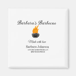 Barbecue restaurant keuken sociale media website o magneet