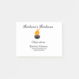 Barbecue restaurant keuken sociale media website o post-it® notes