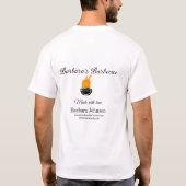 Barbecue restaurant keuken sociale media website o t-shirt (Achterkant)