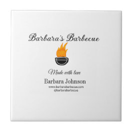 Barbecue restaurant keuken sociale media website o tegeltje