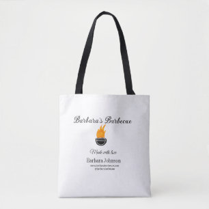 Barbecue restaurant keuken sociale media website o tote bag