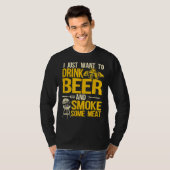 Barbecue-roken Pitmaster Design-Drink T-shirt (Voorkant volledig)