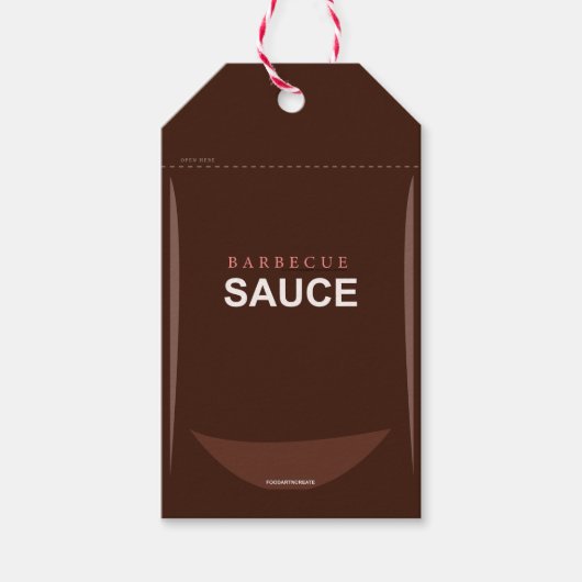  Barbecue Sauce Packet Gift Label Cadeaulabel (Voorkant)