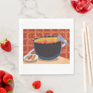 Barbecue Serving Food Servet