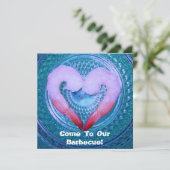 Barbecue Shrimp Party Invitation Kaart (Staand voorkant)