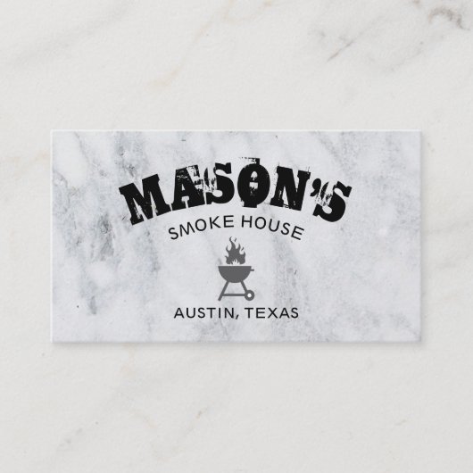 Barbecue Smoke House Visitekaartje (Voorkant)