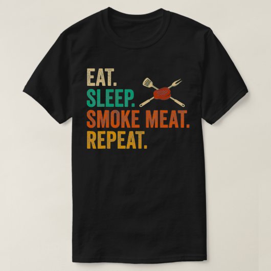 Barbecue Smoke Meat BBQ T-shirt (Design voorkant)