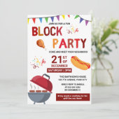 Barbecue Snack Picknick Pret Fun Buurtfeest Kaart (Staand voorkant)