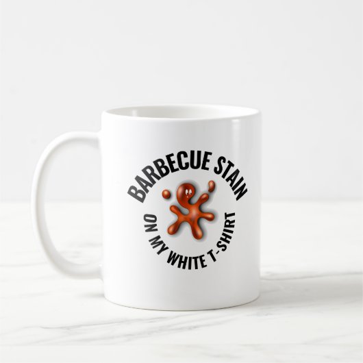 Barbecue Stain op mijn wit Koffiemok (Links)
