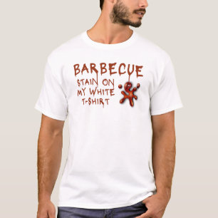 Barbecue Stain op mijn wit T-shirt