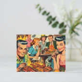  barbecue strips briefkaart (Staand voorkant)