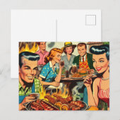  barbecue strips briefkaart (Voorkant / Achterkant)