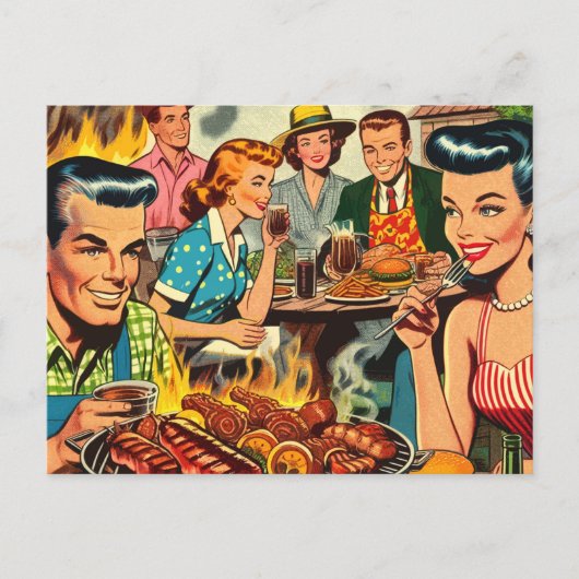  barbecue strips briefkaart (Voorkant)