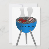 Barbecue Th-Couple's Baby shower Invitation Kaart (Achterkant)