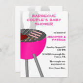 Barbecue Th-Couple's Baby shower Invitation Kaart (Voorkant / Achterkant)