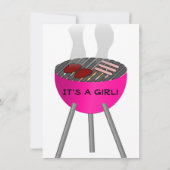 Barbecue Th-Couple's Baby shower Invitation Kaart (Achterkant)