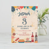 Barbecue thema Verjaardagsfeest Kaart (Staand voorkant)